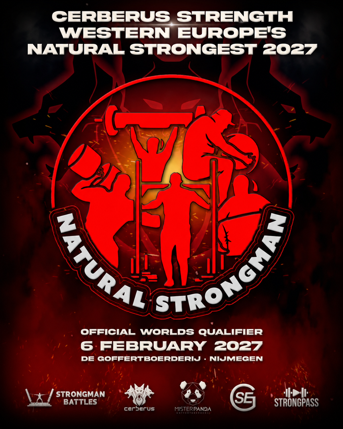 Cerberus Strength Western Europe’s Natural Strongest 2027 — Official Worlds Qualifier, 6 February 2027, De Goffertboerderij, Nijmegen